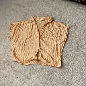 Pale orange and white stripped shirt, Europe 44, UK 16